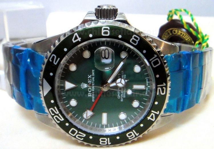 Green Face Rolex GMT-Master II Stainless Steel WATCH